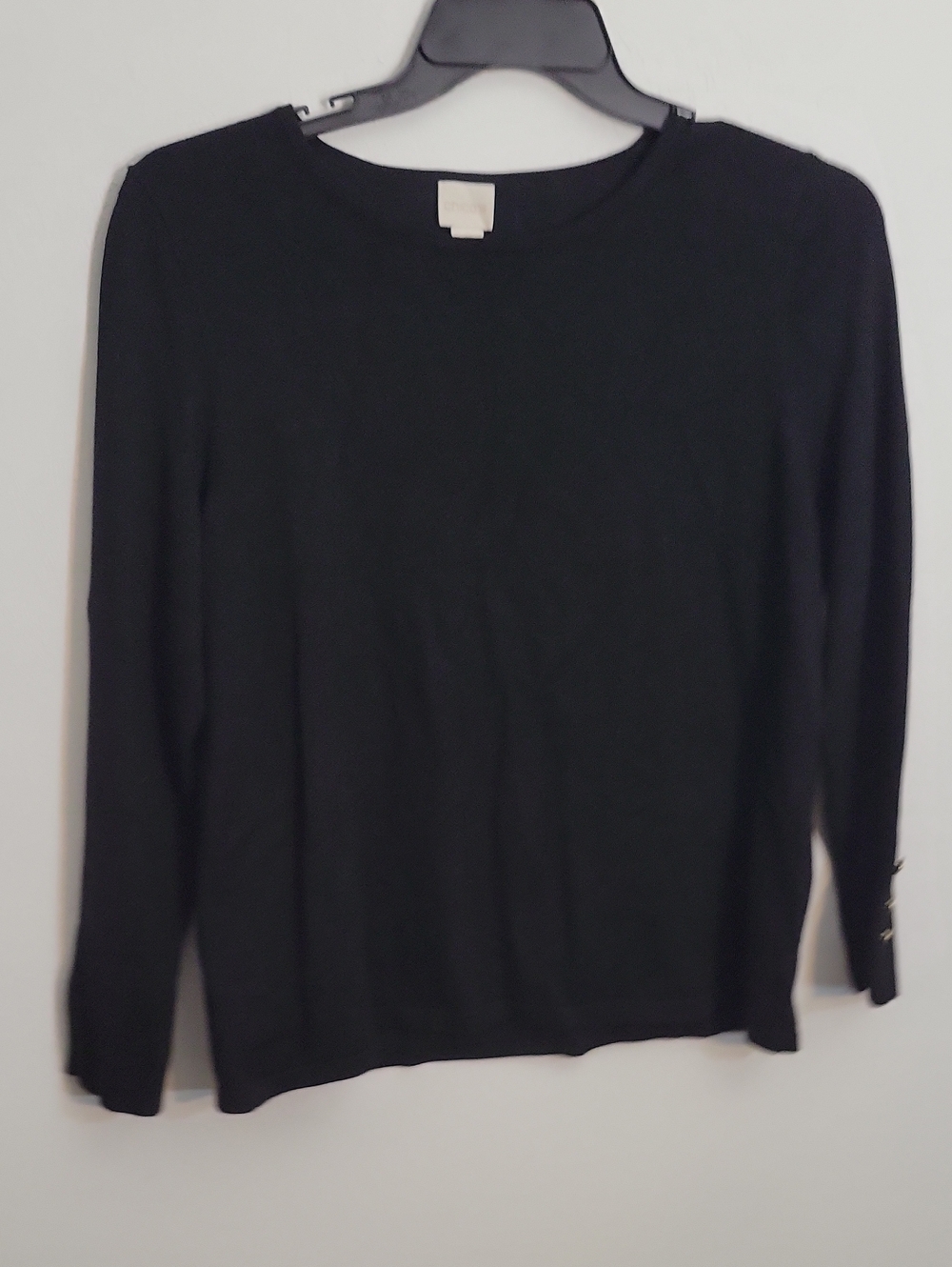 Chico's Black Crewneck Sweater